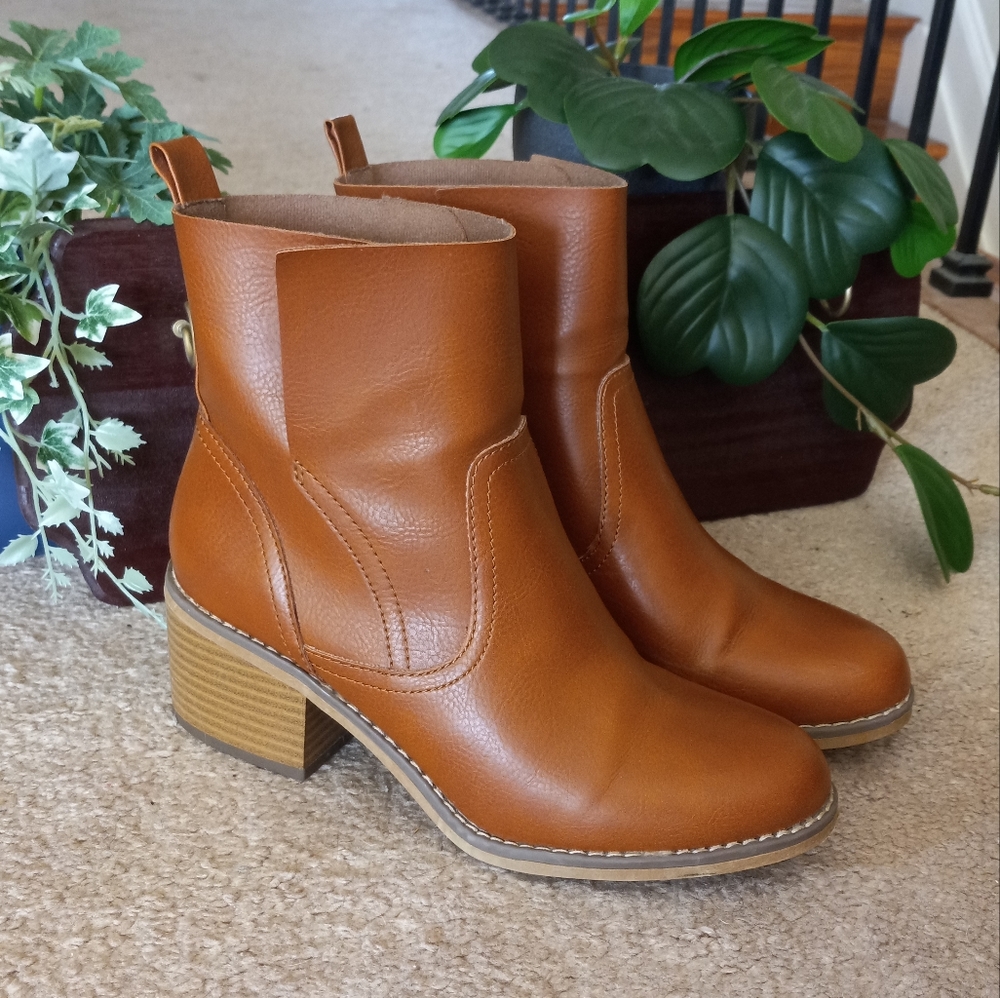 Mossimo Supply Co. Pull On Boots Heeled Boots Slip On Booties Spring Boots